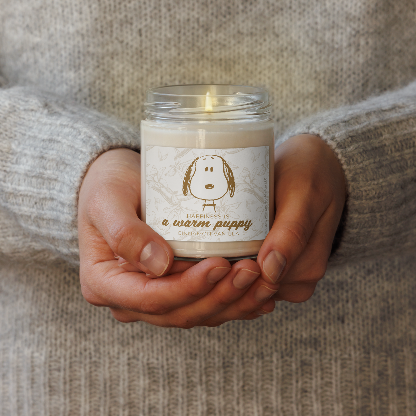 Peanuts Candle Happiness is a Warm Puppy