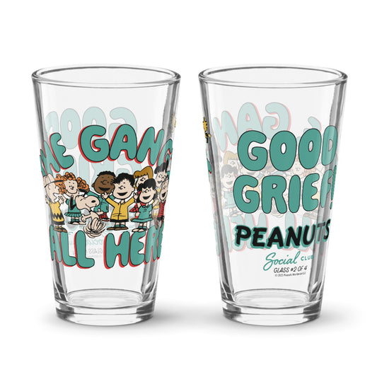 Peanuts The Gang's All Here Shaker Pint Glass-0