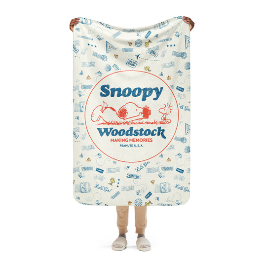 Peanuts Making Memories Sherpa Blanket-7