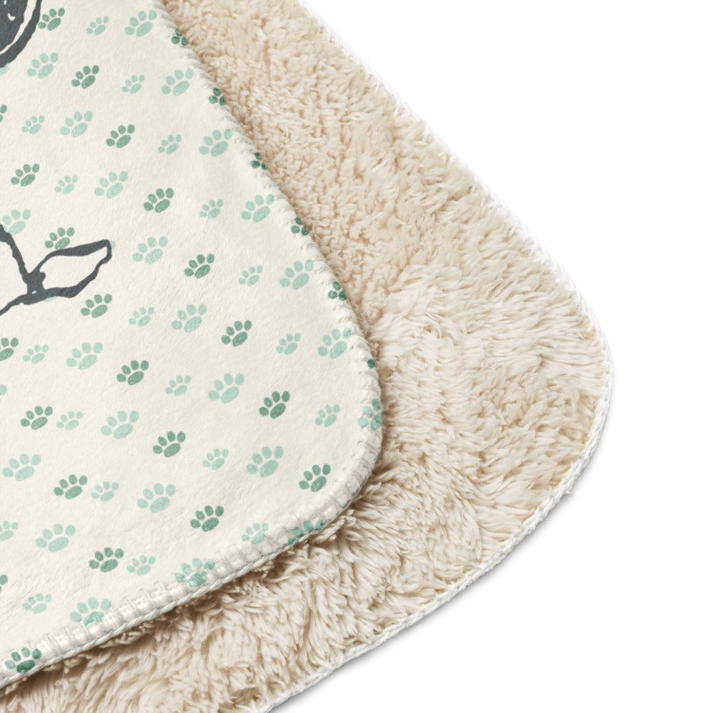 Peanuts Snoopy Personalized Baby Initials Sherpa Blanket