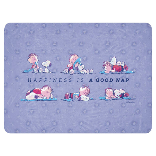 75 Years of Peanuts Happiness Is A Good Nap Sherpa Blanket-11