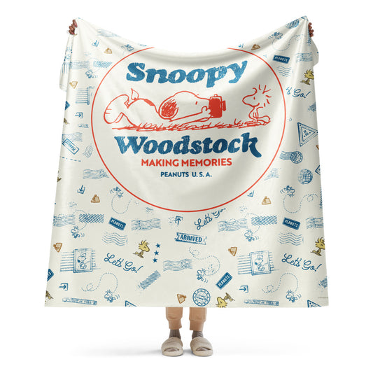 Peanuts Making Memories Sherpa Blanket-19