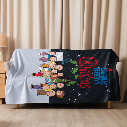 Peanuts A Charlie Brown Christmas Gang Sherpa Blanket 37 in x 57 in-8