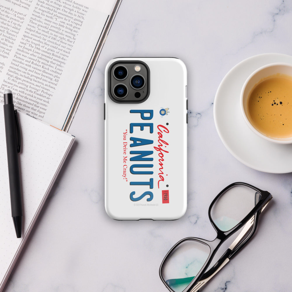 Peanuts License Plate iPhone Case