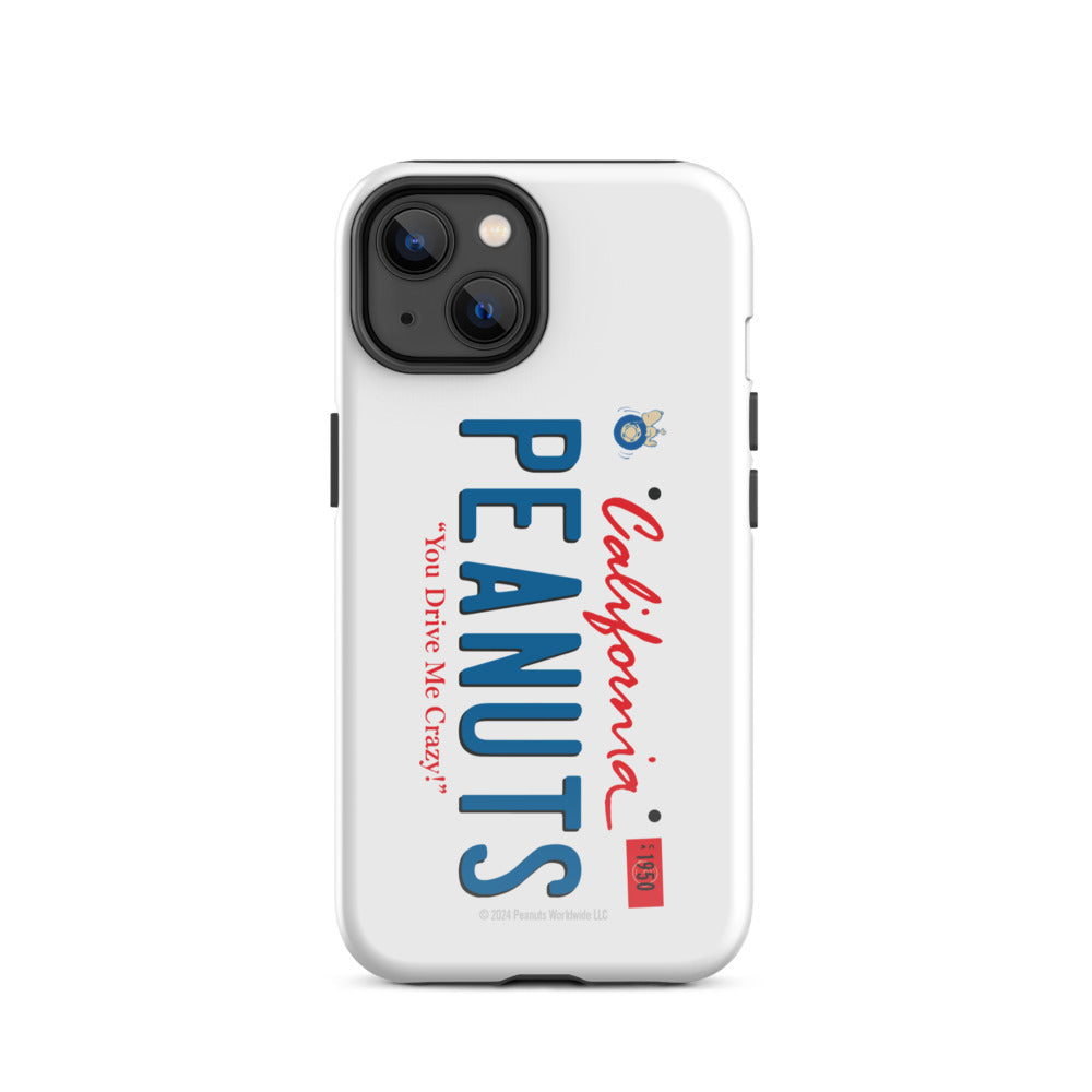 Peanuts License Plate iPhone Case