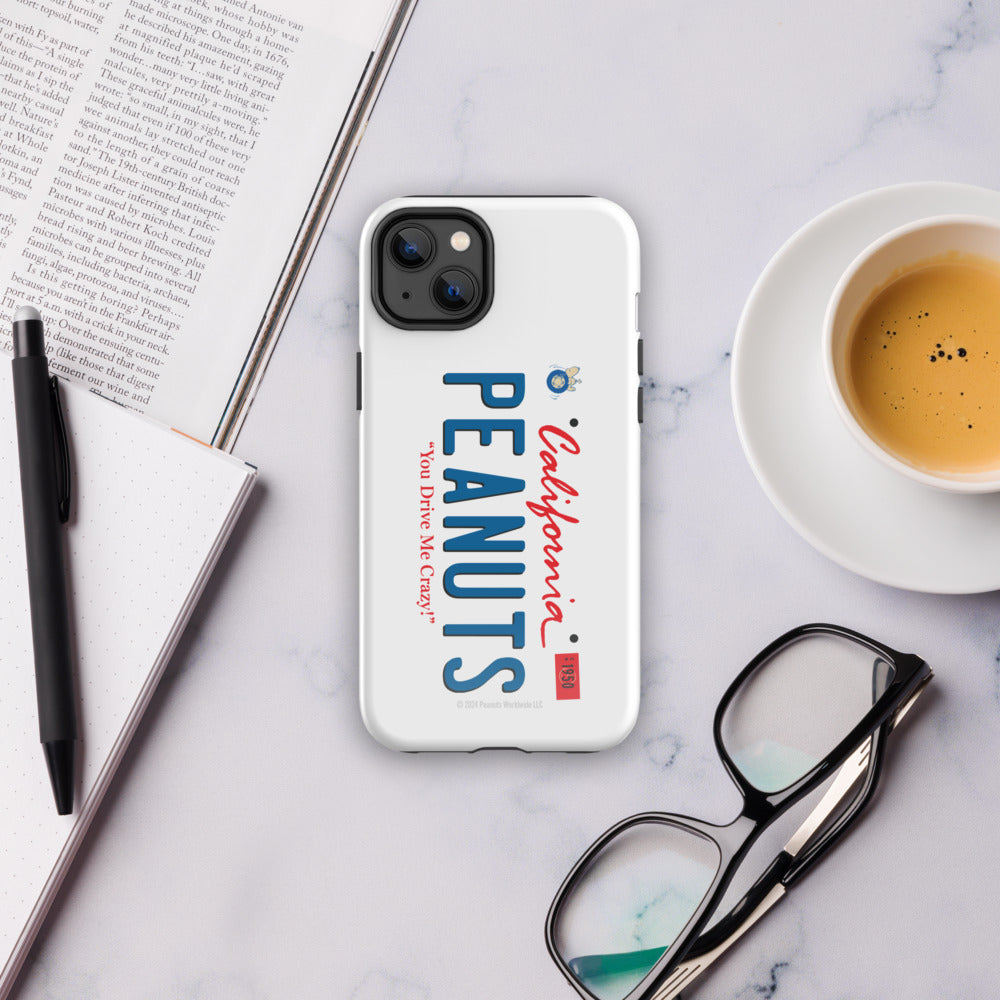 Peanuts License Plate iPhone Case