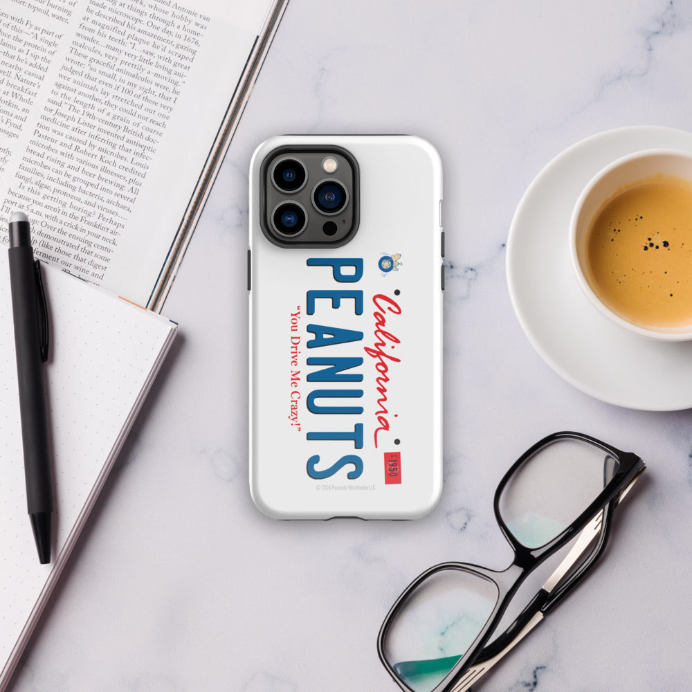 Peanuts License Plate iPhone Case