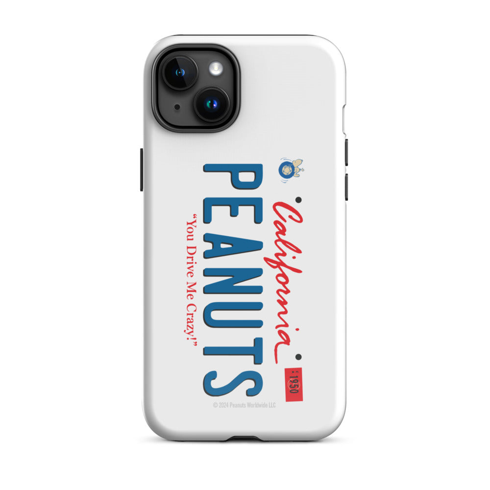 Peanuts License Plate iPhone Case