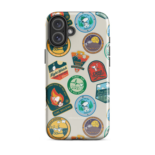 iPhone case featuring Snoopy and the Beagle Scouts centered on the back-58