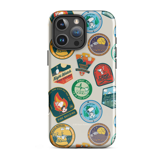 iPhone case featuring Snoopy and the Beagle Scouts centered on the back-60