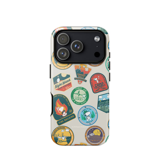 iPhone case featuring Snoopy and the Beagle Scouts centered on the back-63