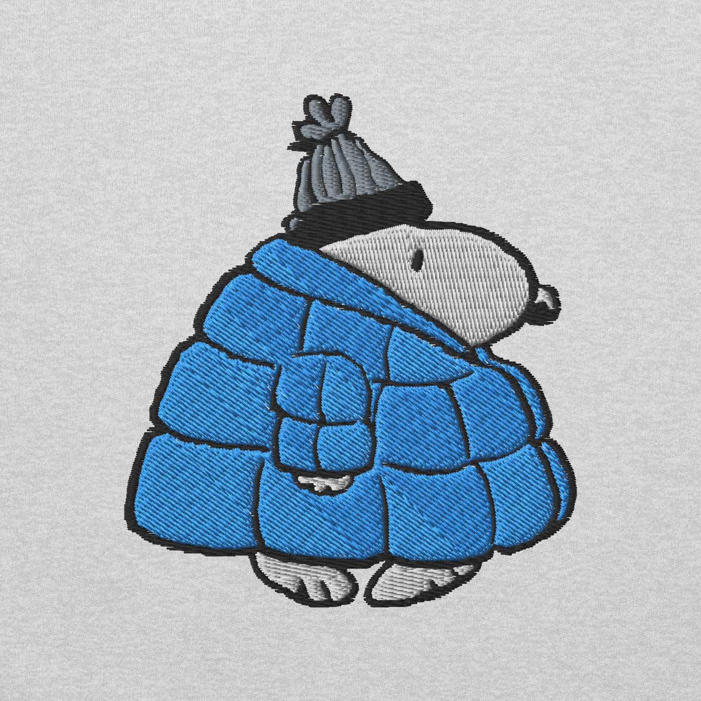 Snoopy Puffer Embroidered Adult Crewneck
