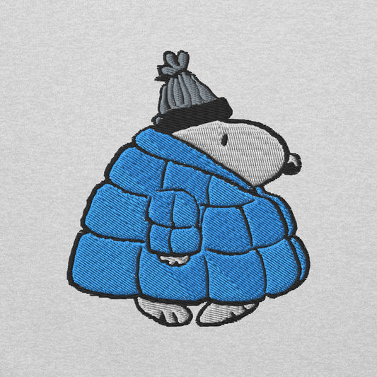 Snoopy Puffer Embroidered Adult Crewneck-2