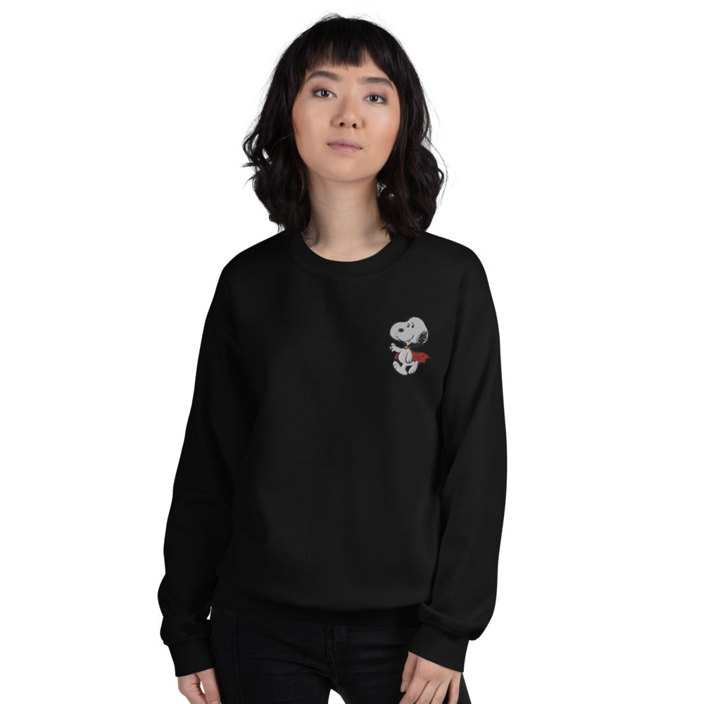 Peanuts Snoopy Vampire Embroidered Adult Crewneck