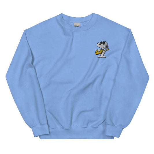 Peanuts Joe Cool's Guitar Groove Embroidered Crewneck Sweatshirt-5