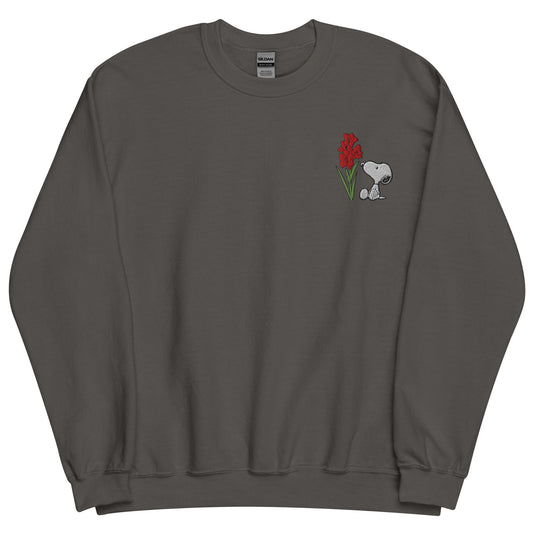 Peanuts Snoopy Crewneck Sweatshirt Select a Birth Month Flower Pattern-34