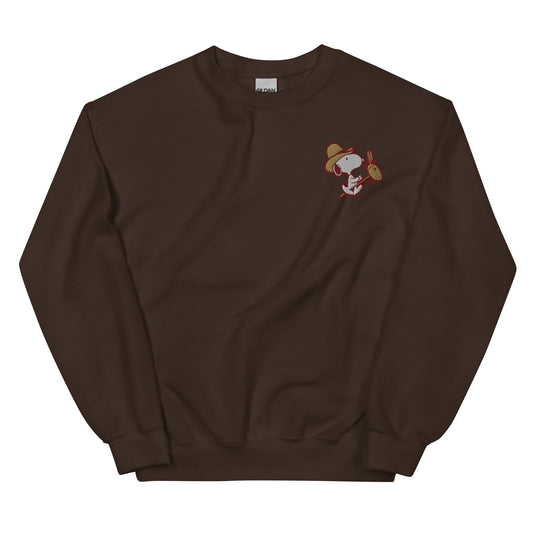 Snoopy Cowboy Embroidered Crewneck-0