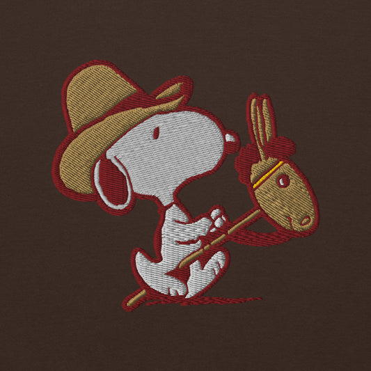 Snoopy Cowboy Embroidered Crewneck-3
