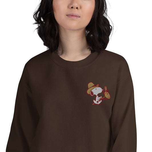 Snoopy Cowboy Embroidered Crewneck-2