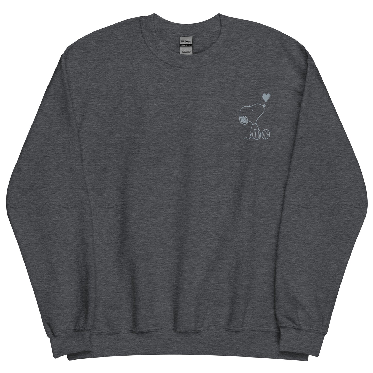 Peanuts Embroidered Crewneck Snoopy Love