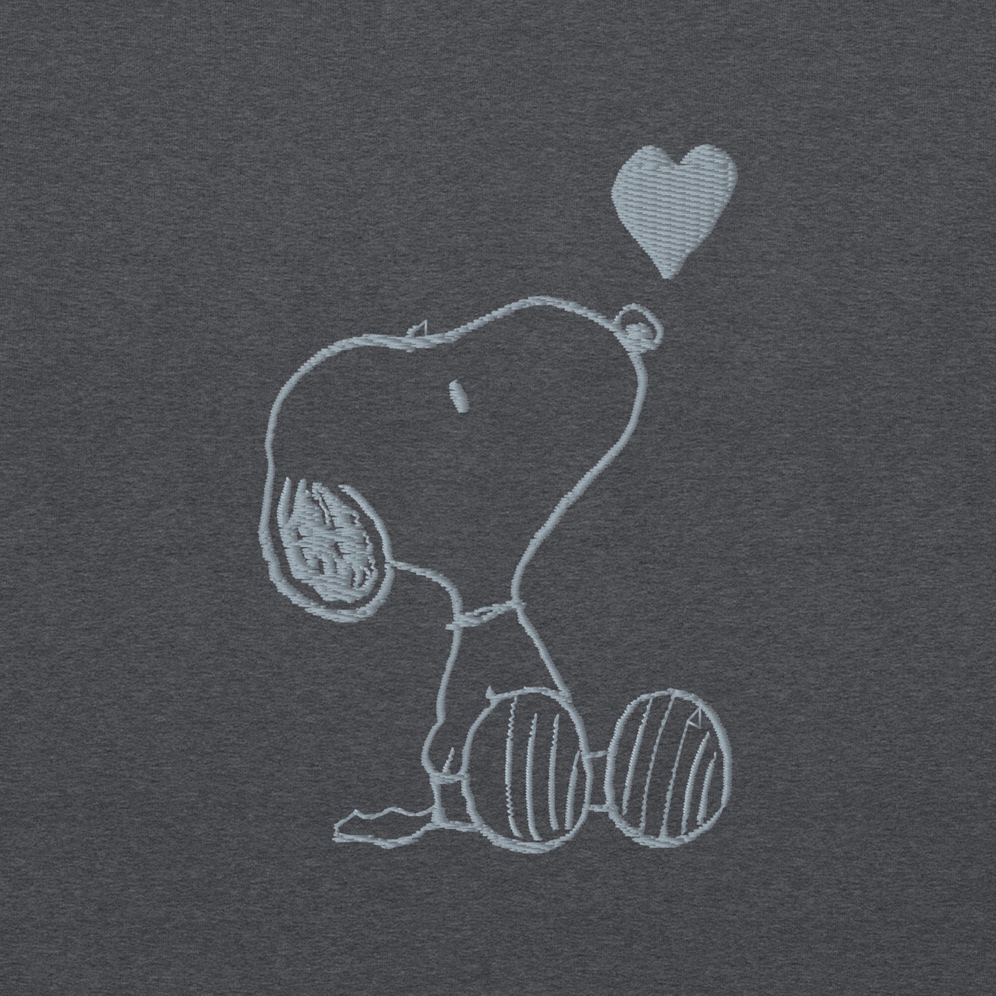 Peanuts Embroidered Crewneck Snoopy Love