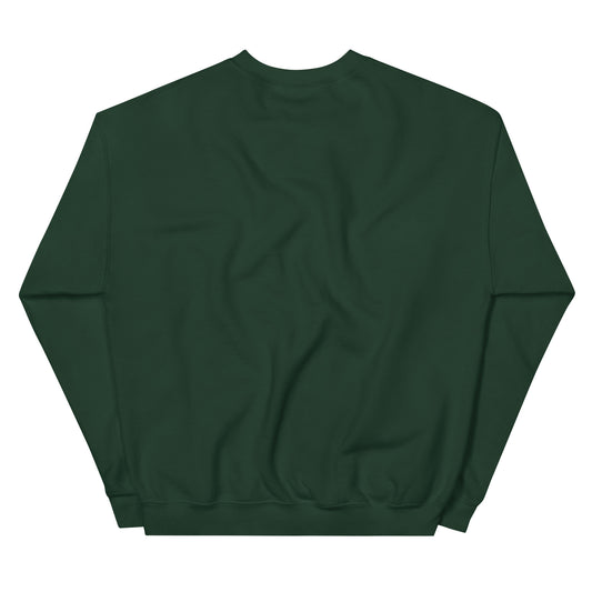 Forest green crewneck sweatshirt featuring a graphic of Snoopy on the front chest-1