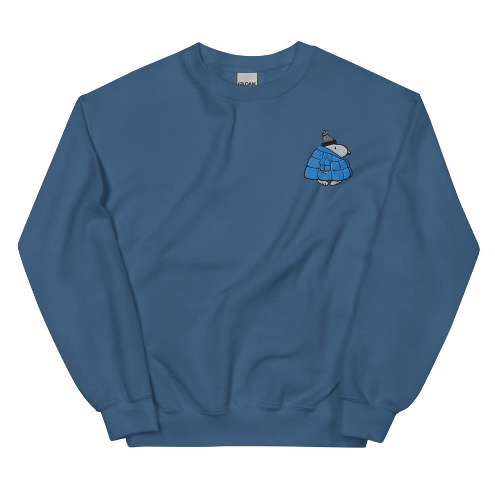 Snoopy Puffer Embroidered Adult Crewneck