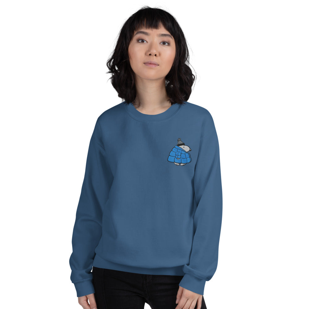 Snoopy Puffer Embroidered Adult Crewneck