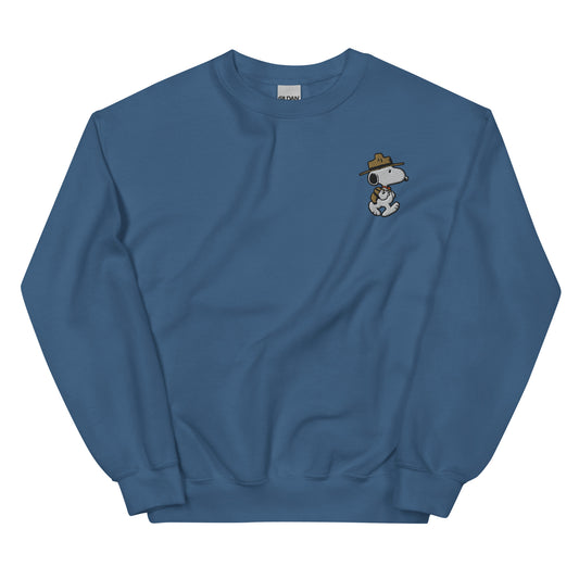 Snoopy Beagle Scouts Embroidered Adult Crewneck-11