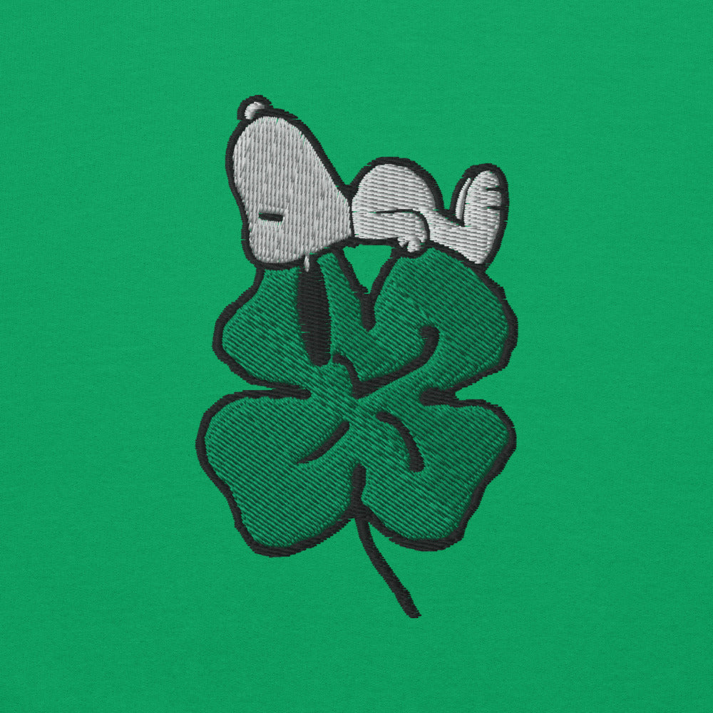 Peanuts Shamrock Embroidered Crewneck