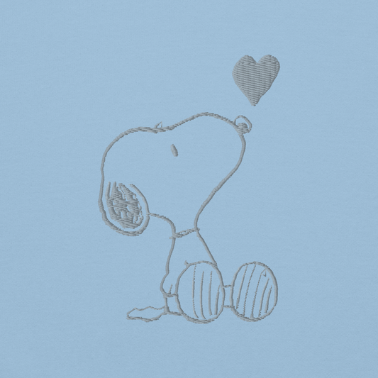 Peanuts Embroidered Crewneck Snoopy Heart-4