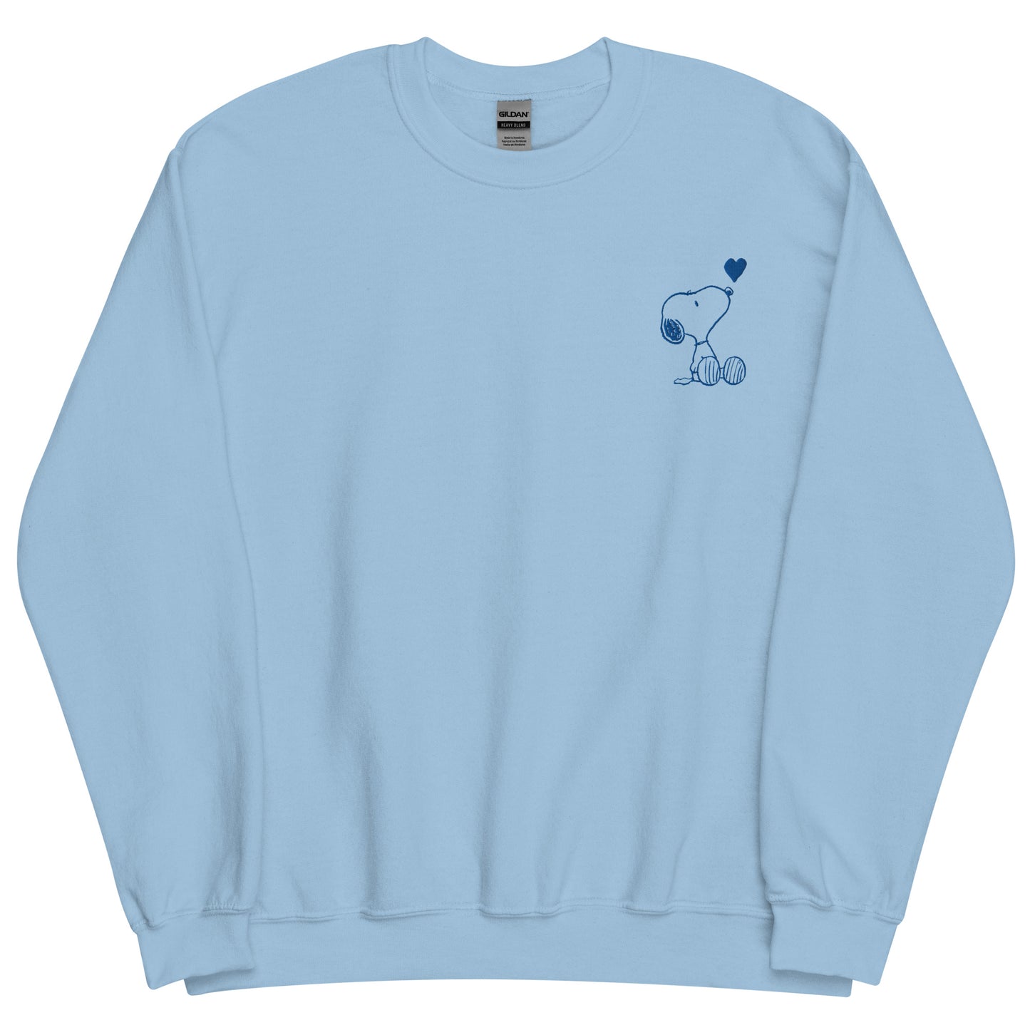 Peanuts Embroidered Crewneck Snoopy Love