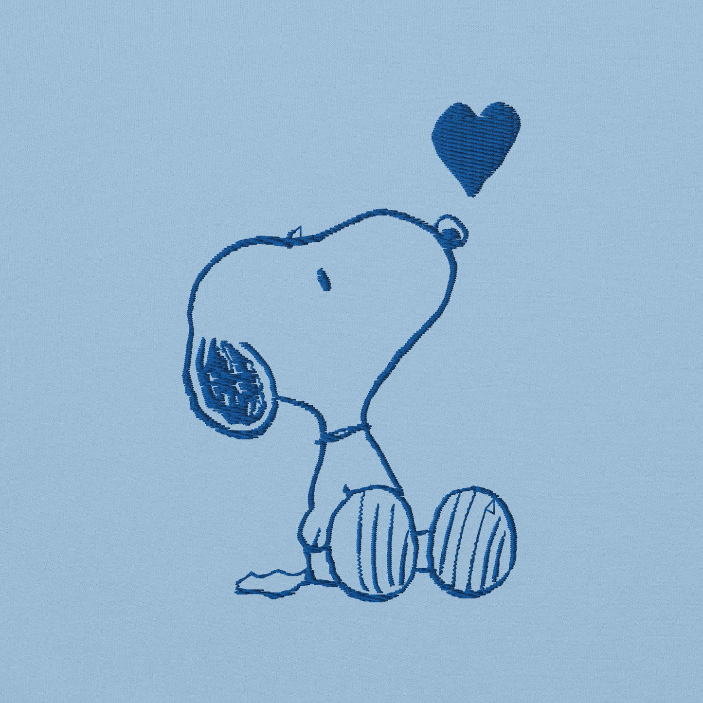 Peanuts Embroidered Crewneck Snoopy Love