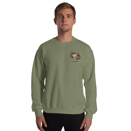 Peanuts Snoopy Cowboy Embroidered Crewneck-1