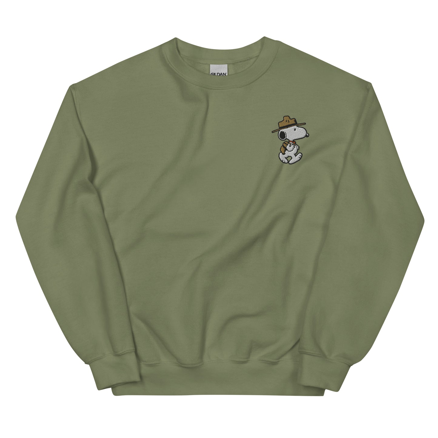 Snoopy Beagle Scouts Embroidered Adult Crewneck
