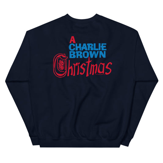 Peanuts A Charlie Brown Christmas Embroidered Sweatshirt Navy-0