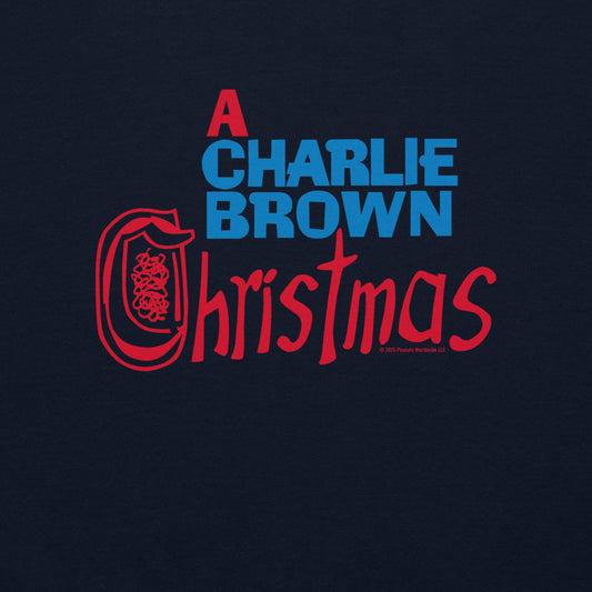 Peanuts A Charlie Brown Christmas Embroidered Sweatshirt Navy-2