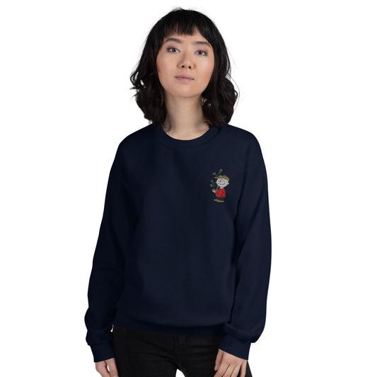 Peanuts A Charlie Brown Christmas Embroidered Sweatshirt Navy-5