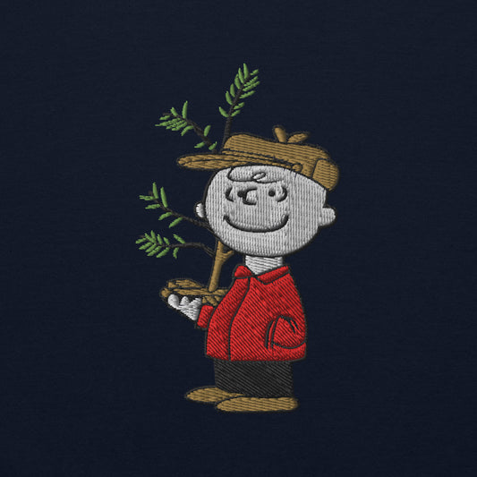 Peanuts A Charlie Brown Christmas Embroidered Sweatshirt Navy-3