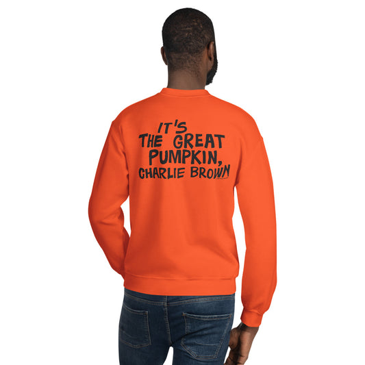 It's the Great Pumpkin, Charlie Brown Sweatshirt Orange-4