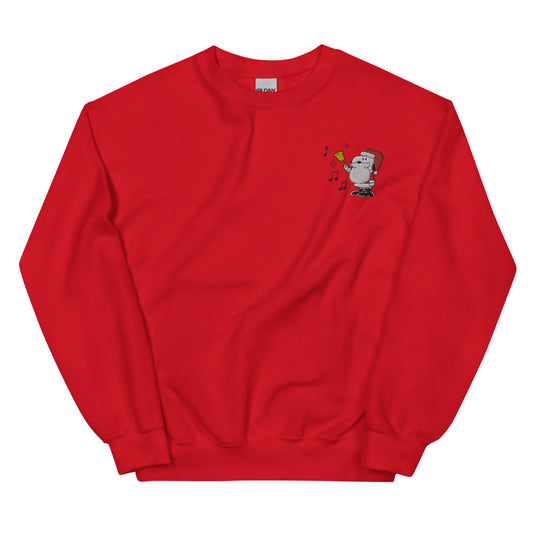 Peanuts Snoopy Santa Embroidered Adult Crewneck-0