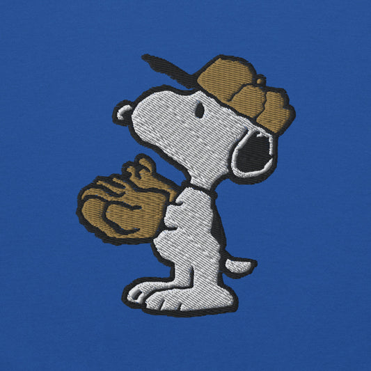 Peanuts Baseball Embroidered Adult Crewneck-1