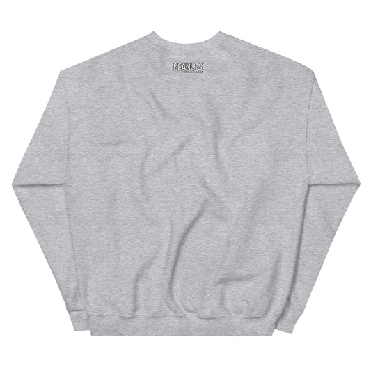Peanuts Running Snoopy Embroidered Crewneck Sweatshirt Sport Grey-1