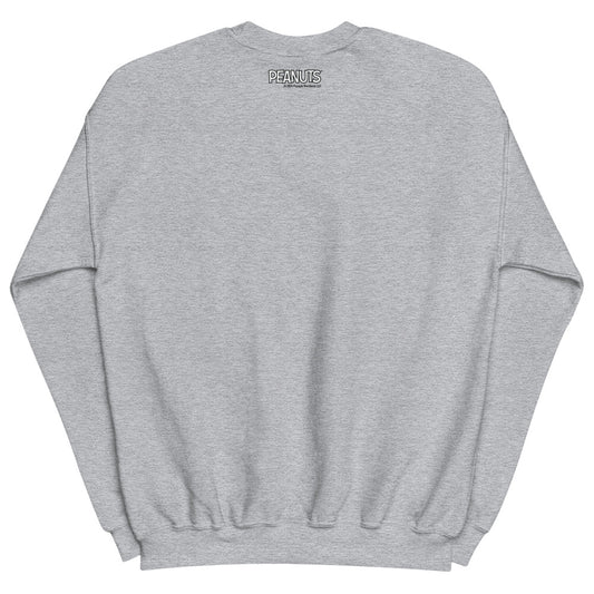Peanuts Running Snoopy Embroidered Crewneck Sweatshirt Sport Grey-2
