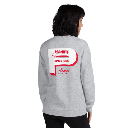 Peanuts Social Club Adult Crewneck Sport Grey-4