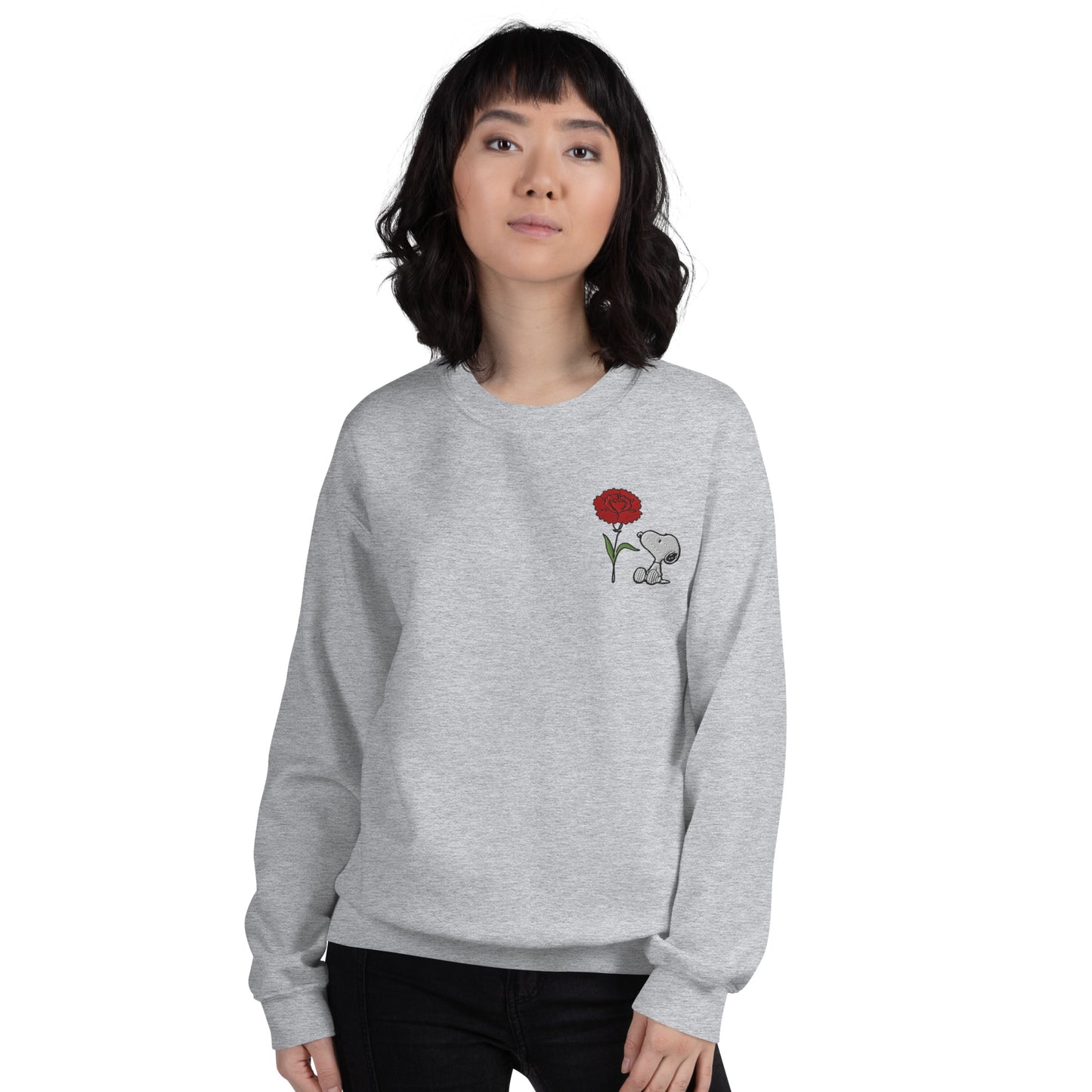 Peanuts Snoopy Crewneck Sweatshirt Select a Birth Month Flower Pattern