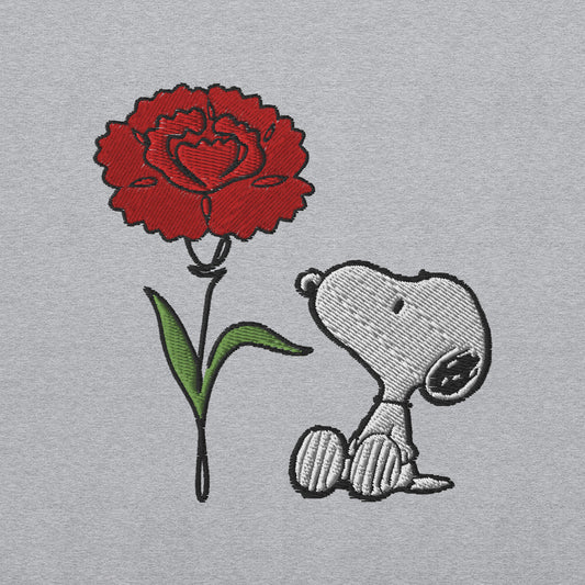 Peanuts Snoopy Crewneck Sweatshirt Select a Birth Month Flower Pattern-5