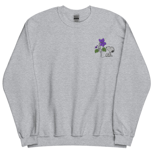 Peanuts Snoopy Crewneck Sweatshirt Select a Birth Month Flower Pattern-10