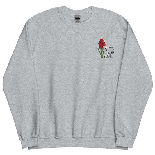 Peanuts Snoopy Crewneck Sweatshirt Select a Birth Month Flower Pattern-32