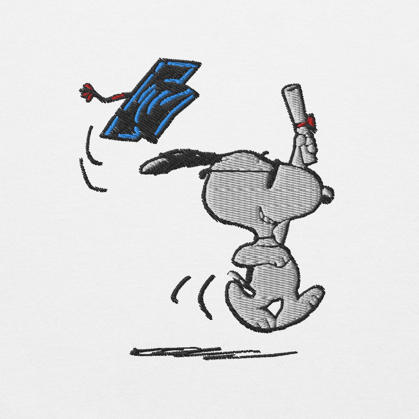 Graduation Snoopy Embroidered Crewneck